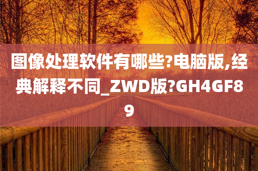 图像处理软件有哪些?电脑版,经典解释不同_ZWD版?GH4GF89