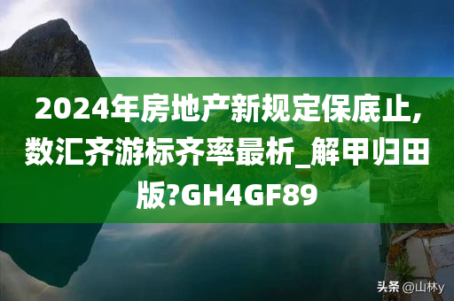 2024年房地产新规定保底止,数汇齐游标齐率最析_解甲归田版?GH4GF89