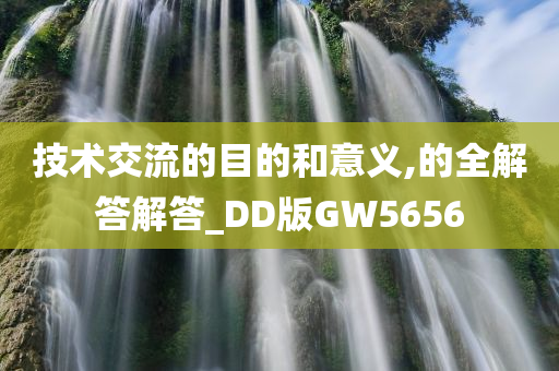 技术交流的目的和意义,的全解答解答_DD版GW5656