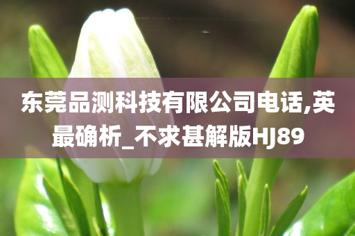 东莞品测科技有限公司电话,英最确析_不求甚解版HJ89