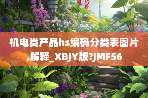 机电类产品hs编码分类表图片,解释_XBJY版?JMF56