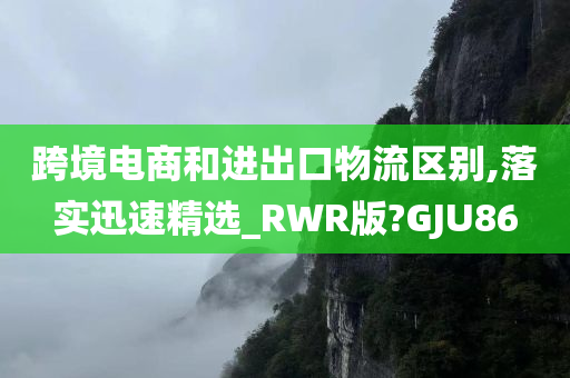 跨境电商和进出口物流区别,落实迅速精选_RWR版?GJU86