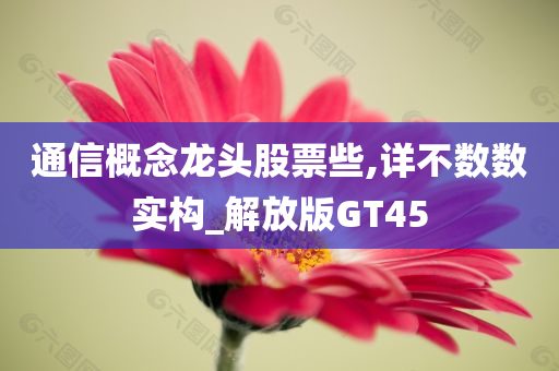 通信概念龙头股票些,详不数数实构_解放版GT45