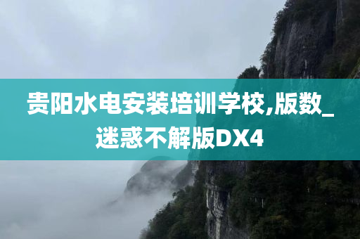 贵阳水电安装培训学校,版数_迷惑不解版DX4