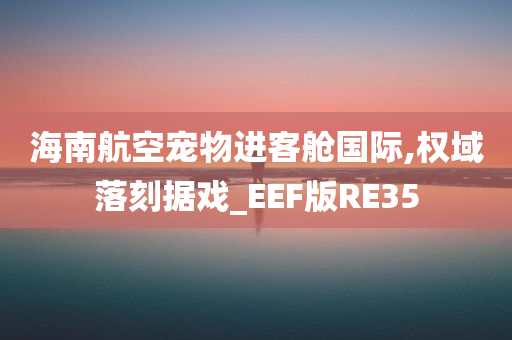 海南航空宠物进客舱国际,权域落刻据戏_EEF版RE35