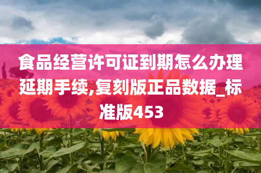 食品经营许可证到期怎么办理延期手续,复刻版正品数据_标准版453